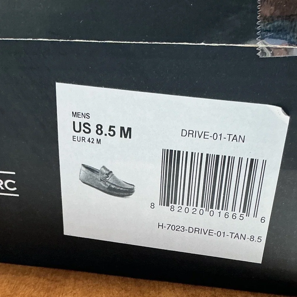 Aston Marc Mens Drive-01 Tan Bit Loafer Driving Shoes Size 8.5 M New